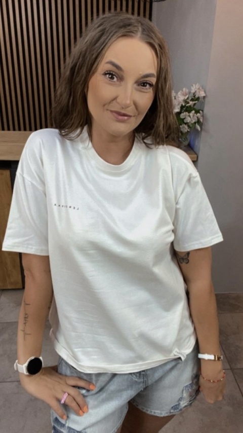 T-shirt Klasyczny Basic Lenoshka Kokos T-shirt Klasyczny Basic Lenoshka Kokos