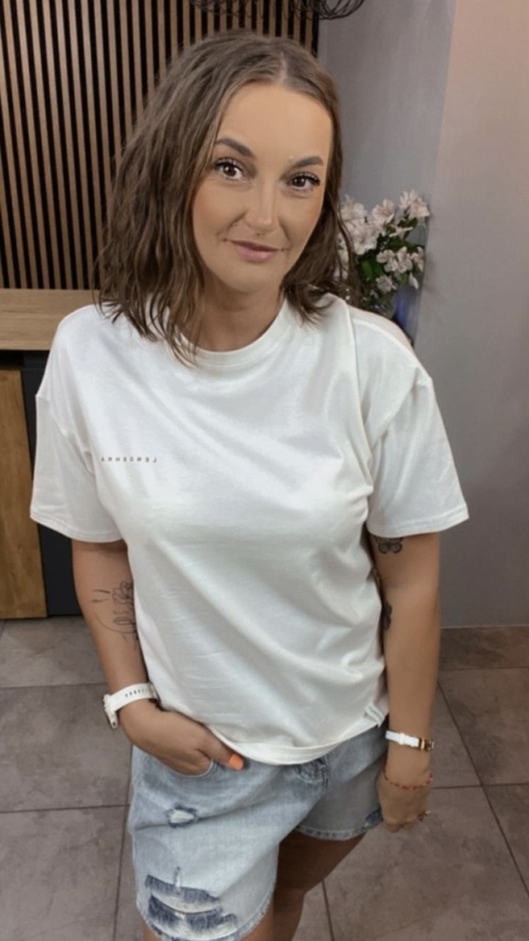 T-shirt Klasyczny Basic Lenoshka Kokos T-shirt Klasyczny Basic Lenoshka Kokos