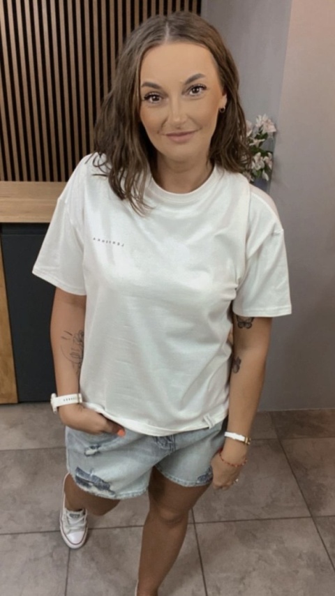 T-shirt Klasyczny Basic Lenoshka Kokos T-shirt Klasyczny Basic Lenoshka Kokos