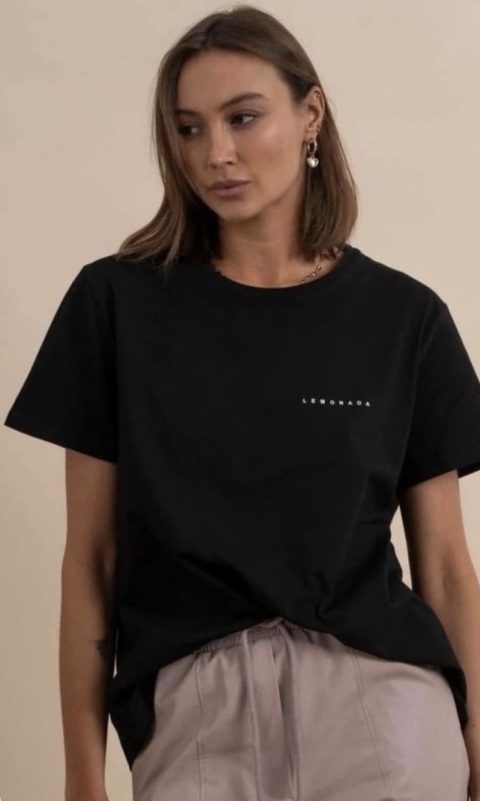 T-shirt basic LEMONADA Czarny T-shirt basic LEMONADA Czarny