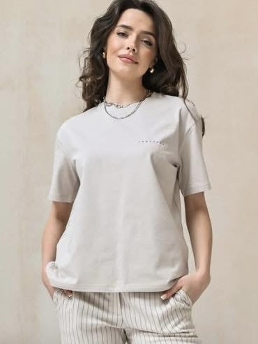 T-shirt basic LEMONADA Beżowy T-shirt basic LEMONADA Beżowy