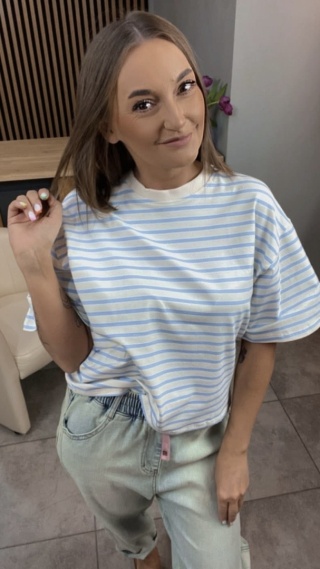 T-shirt w paski Blue Lenoshka