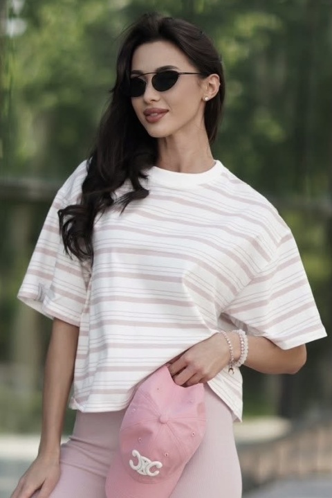 T-shirt w paski flip puder Lenoshka T-shirt w paski flip puder Lenoshka