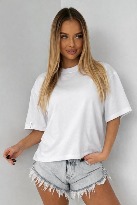 T-shirt Basic Lenoshka Brooklyn / pudełkowy - Biały