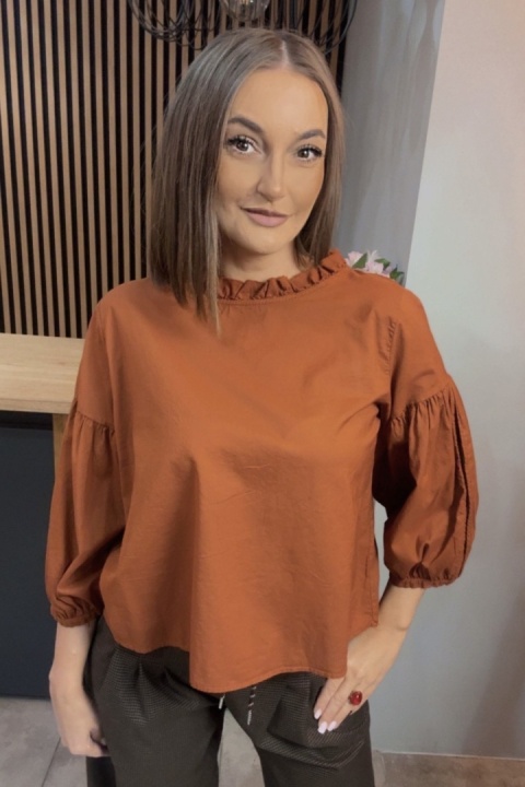 Bluzka bufka Wendykei - Ceglasta
