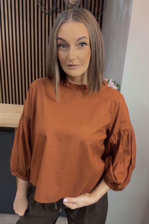 Bluzka bufka Wendykei - Ceglasta