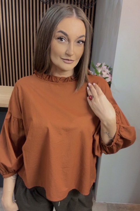 Bluzka bufka Wendykei - Ceglasta