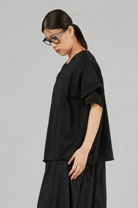Bluzka surowa Wendy Trendy - Czarna