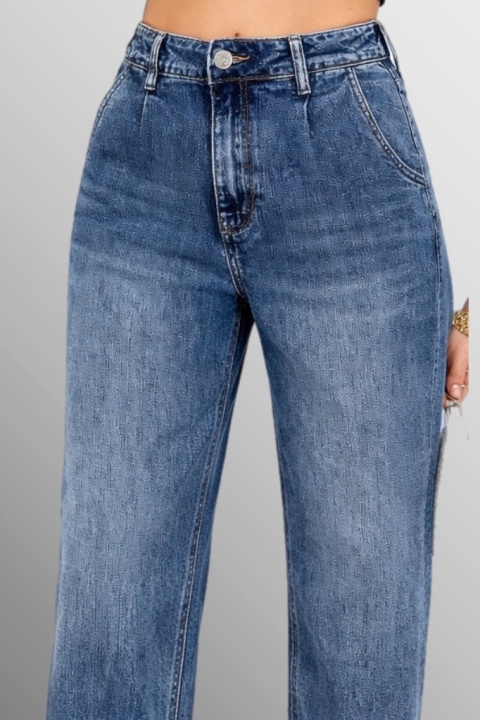 Jeansy Balloon AD'ORO - Mid Blue
