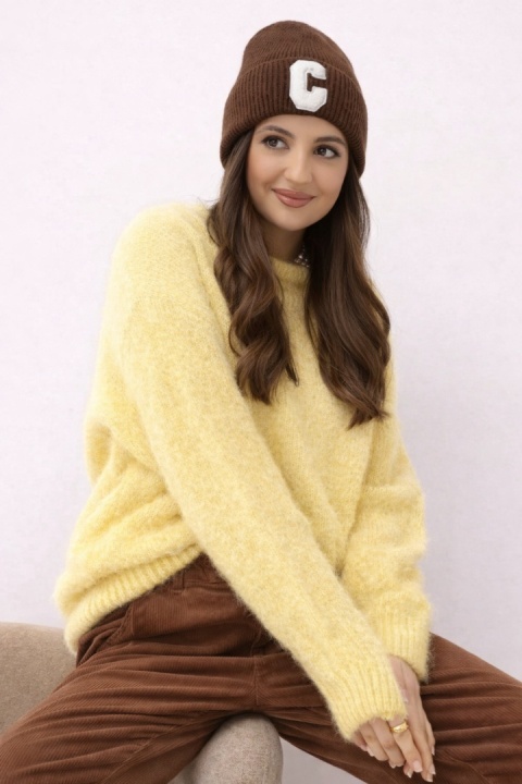 Sweter z kapturem CXL Collection - Żółty
