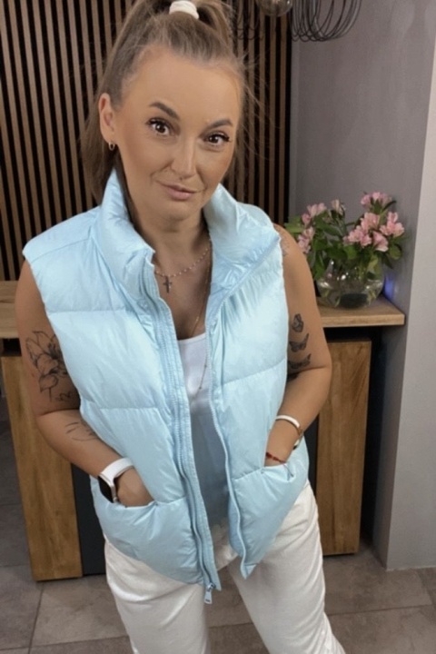 Kamizelka damska z naturalnym puchem – Baby Blue