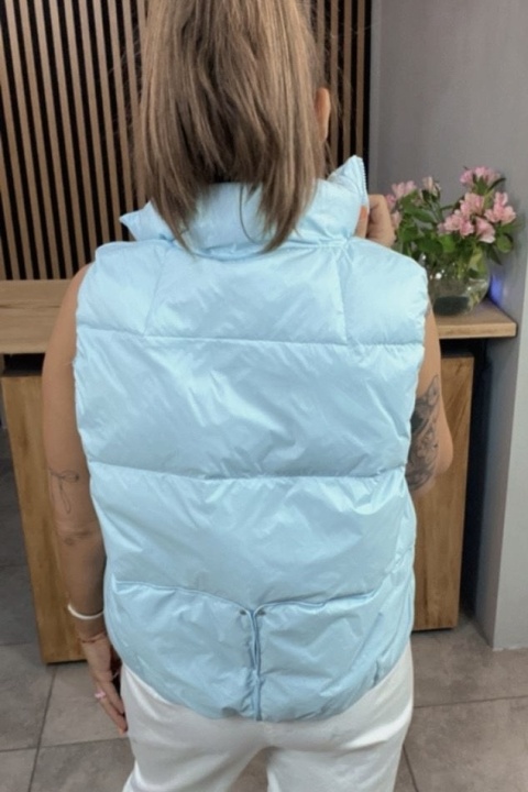 Kamizelka damska z naturalnym puchem – Baby Blue