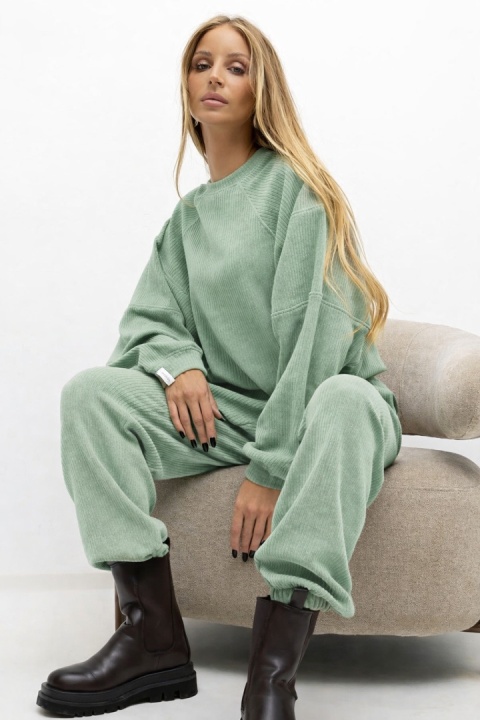 Komplet sztruksowy Lenoshka - Matcha