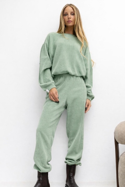 Komplet sztruksowy Lenoshka - Matcha