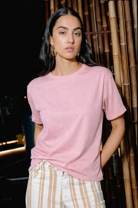 T-shirt dekatyzowany Miho’s - Pudrowy Róż