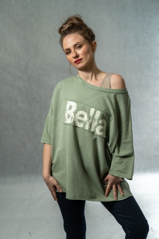 Bluzka oversize Bella - Matcha