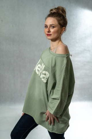 Bluzka oversize Bella - Matcha