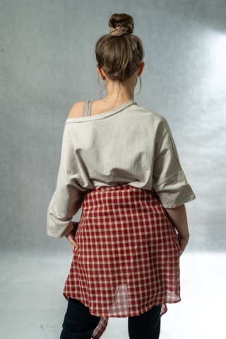 Bluzka oversize Bella - Beżowa