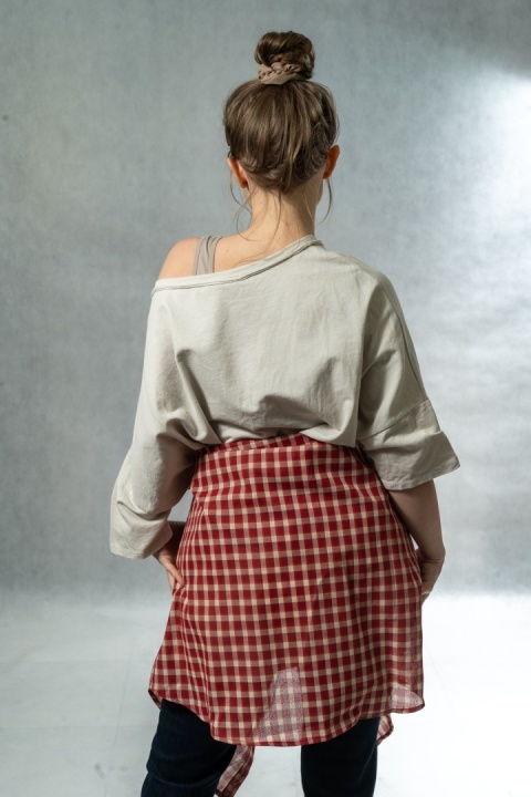 Bluzka oversize Bella - Beżowa