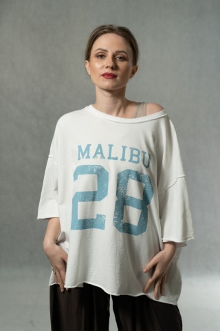 Bluzka oversize MALIBU 28 - Biała