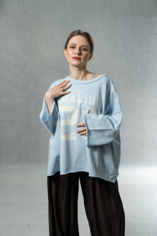 Bluzka oversize MALIBU 28 - Baby Blue