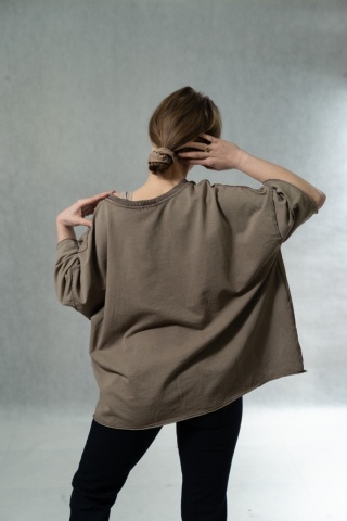 Bluzka oversize MUJEA - Taupe