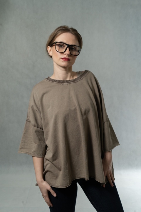 Bluzka oversize MUJEA - Taupe