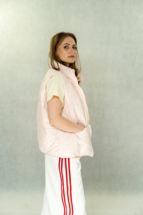 Kamizelka damska z naturalnym puchem – Powder Pink