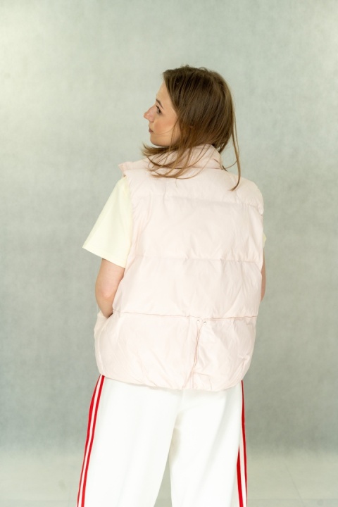 Kamizelka damska z naturalnym puchem – Powder Pink