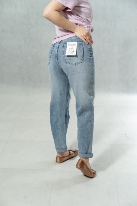 Spodnie damskie Sexy Sense - jeans balloon - jasny denim
