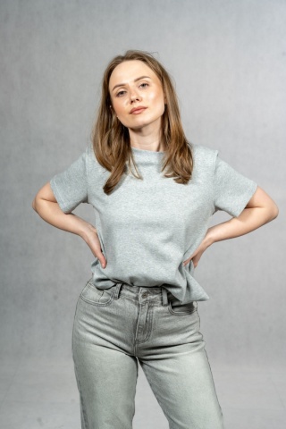 T-shirt basic MyStar - Szary