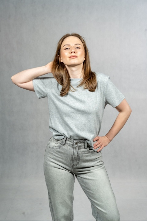 T-shirt basic MyStar - Szary