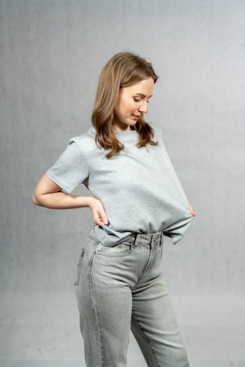 T-shirt basic MyStar - Szary