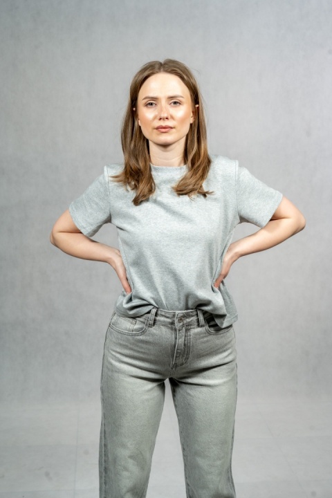 T-shirt basic MyStar - Szary