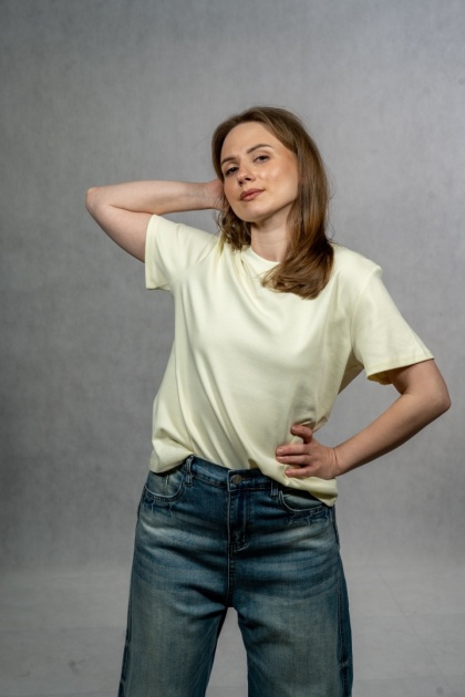 T-shirt basic MyStar - Cytrynowy