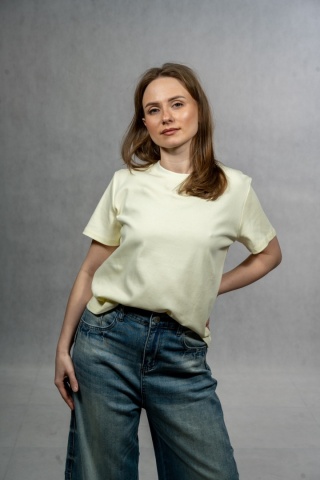 T-shirt basic MyStar - Cytrynowy