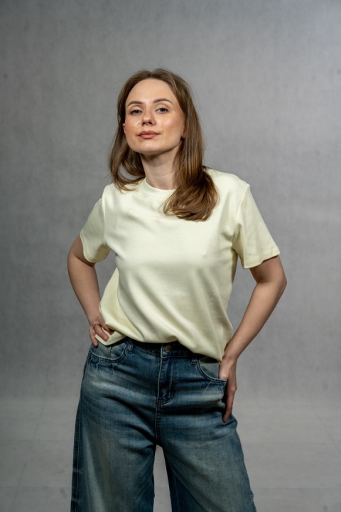 T-shirt basic MyStar - Cytrynowy