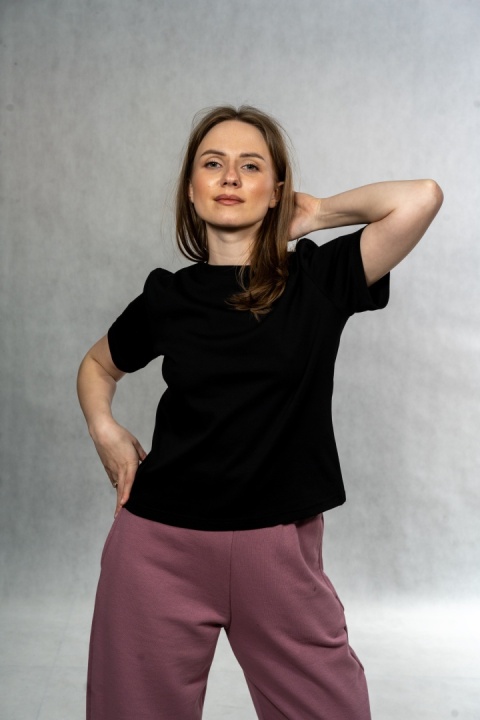 T-shirt basic MyStar - Czarny