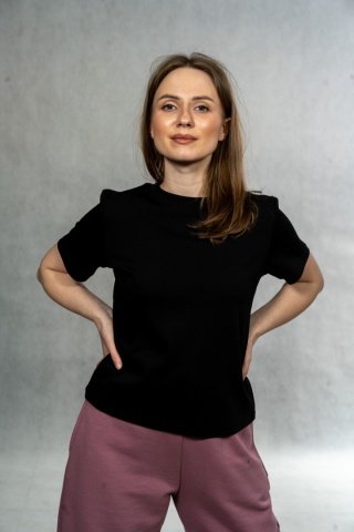 T-shirt basic MyStar - Czarny