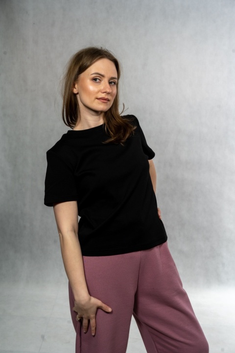 T-shirt basic MyStar - Czarny