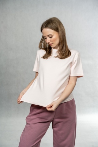 T-shirt basic MyStar - Jasny Róż