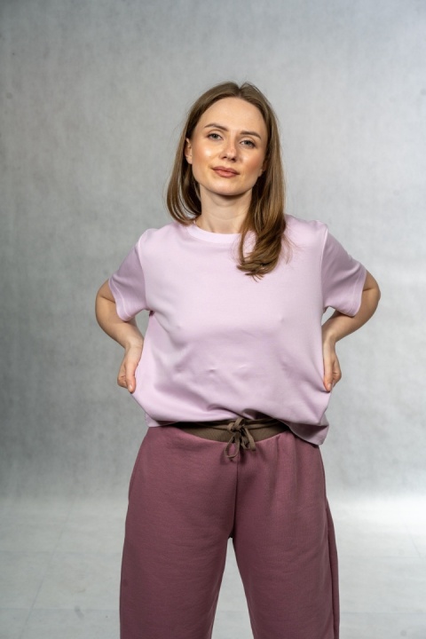 T-shirt basic MyStar - Róż Pastelowy