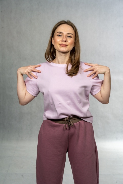 T-shirt basic MyStar - Róż Pastelowy