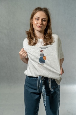 T-shirt damski „Love Clothes" - Biały