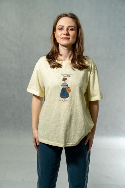 T-shirt damski „Love Clothes" - Limonka