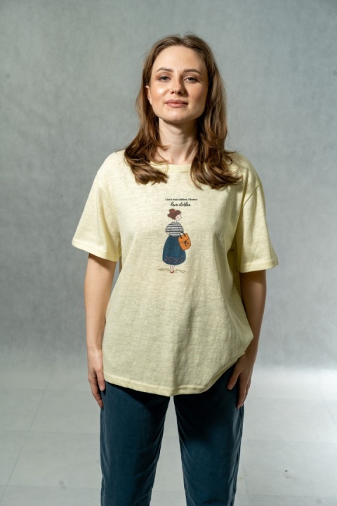 T-shirt damski „Love Clothes" - Limonka