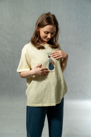 T-shirt damski „Love Clothes" - Limonka