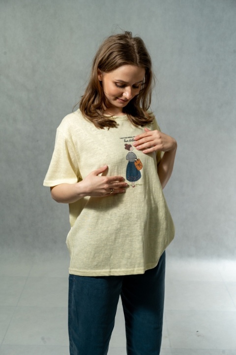 T-shirt damski „Love Clothes" - Limonka