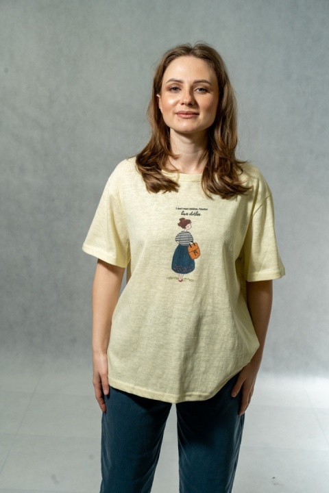 T-shirt damski „Love Clothes" - Limonka