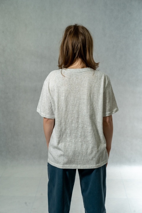 T-shirt damski „Love Clothes” - Szary